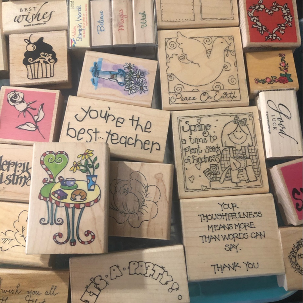 Over 25 rubber stamps - New to Excellent Condition